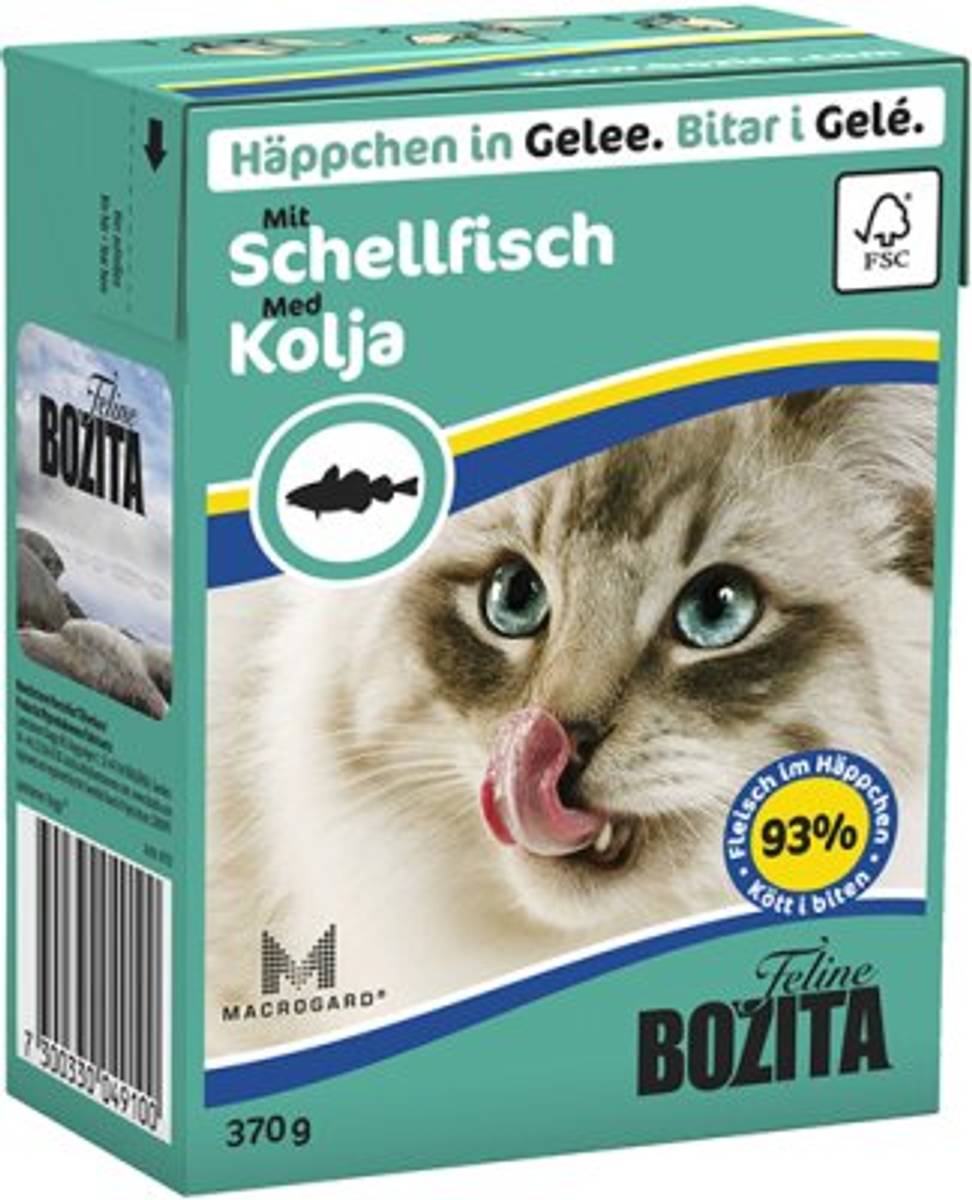 BOZITA BITER I GELÉ MED HYSE 370GR TETRA RECART