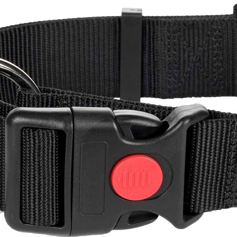 Halsbånd Nylon Svart XL ( 4 x 55–75 cm )