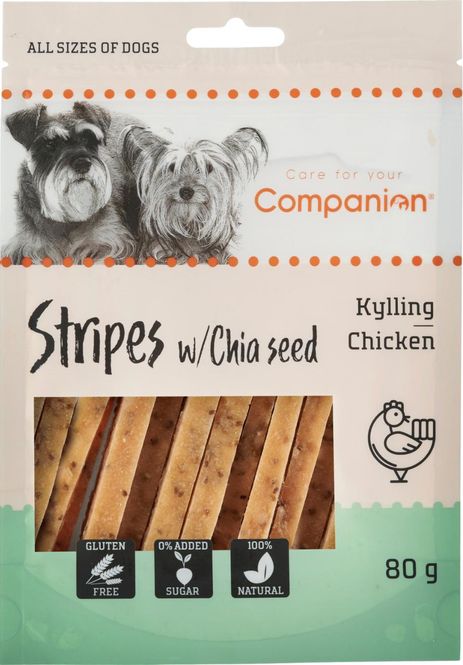 Hovedbilde Companion Stripes m/ Chiafrø & Kylling 80g | Glutenfri