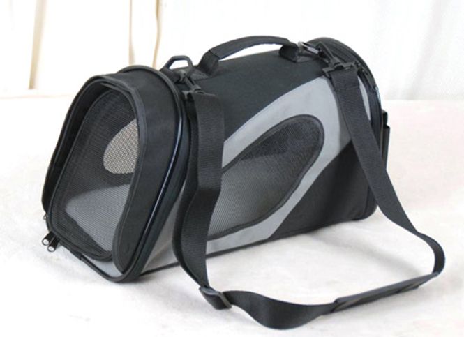 Hovedbilde TRANSPORTVESKE NYLON LUTENDE SORT/GRÅ SMALL 39X21X