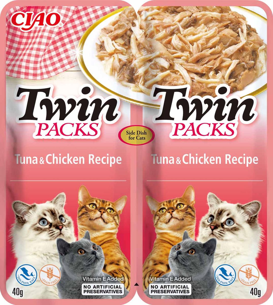 Twin Packs Tunfisk/kylling i tunfiskbuljong 2x40 g