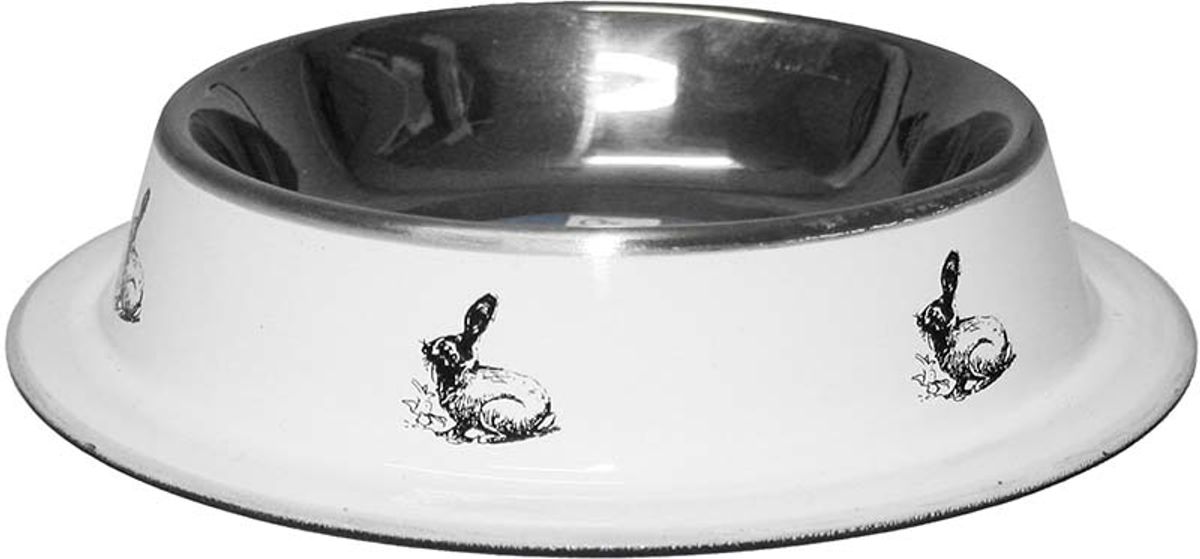 Skål i rustfritt stål, nontip, hvit, 220 ml