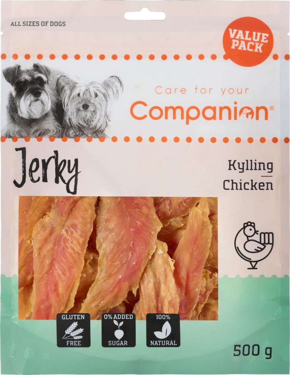COMPANION Jerky Kylling - Stor Pakke ( 500 gr )