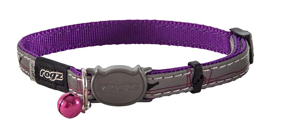 Rogz Nightcat-halsbånd S lilla 11 mm 20–31 cm