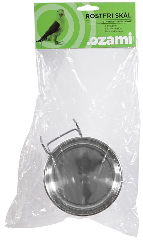 Foderkopp rustfri hengende 800 ml ø 15 cm