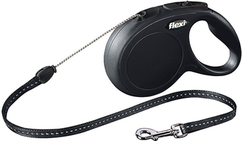 FLEXI KOPPEL NEW CLASSIC S 8M LINA SVART MAX 12KG