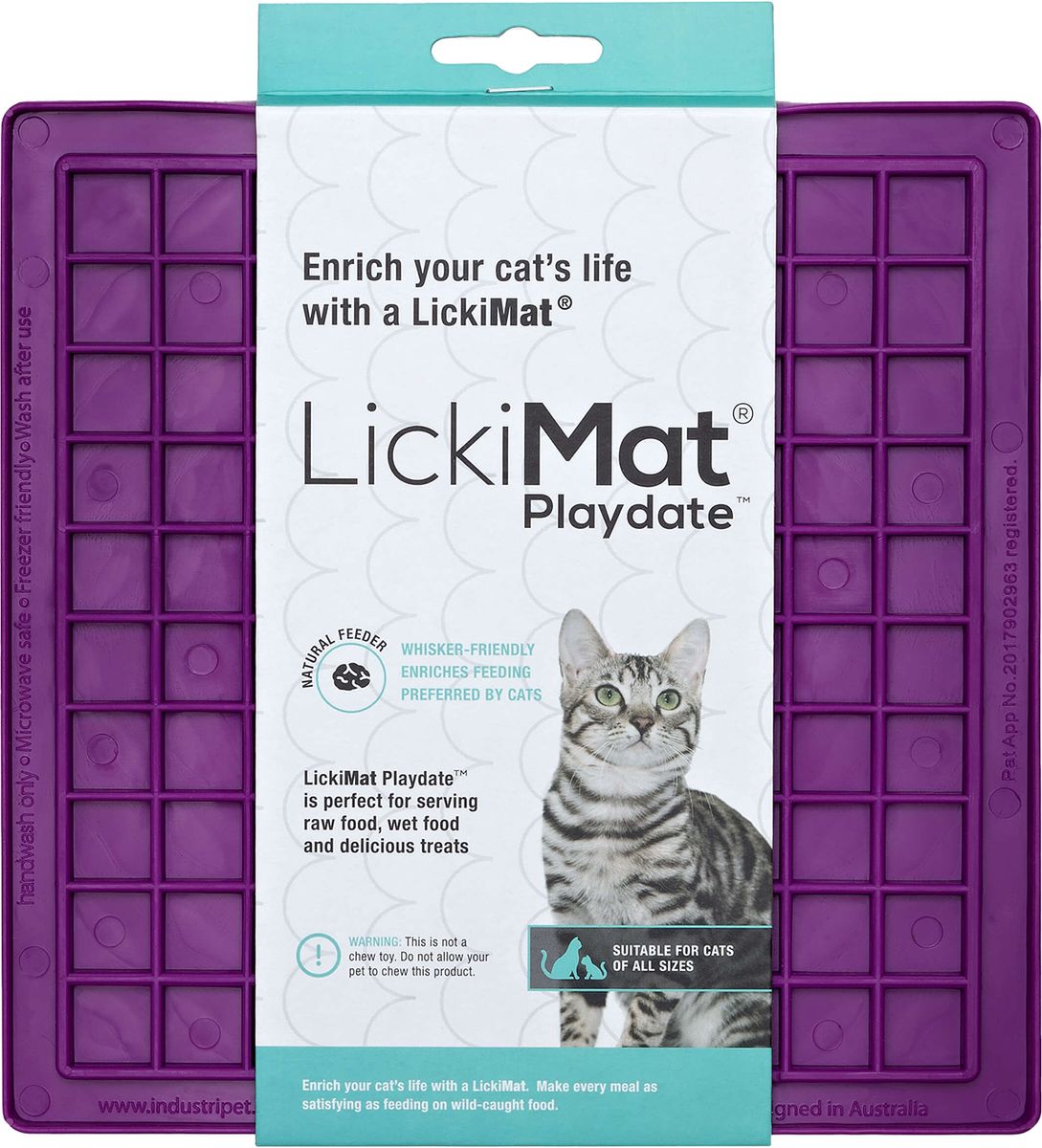 LICKIMAT KATT PLAYDATE LILLA 20x20 CM