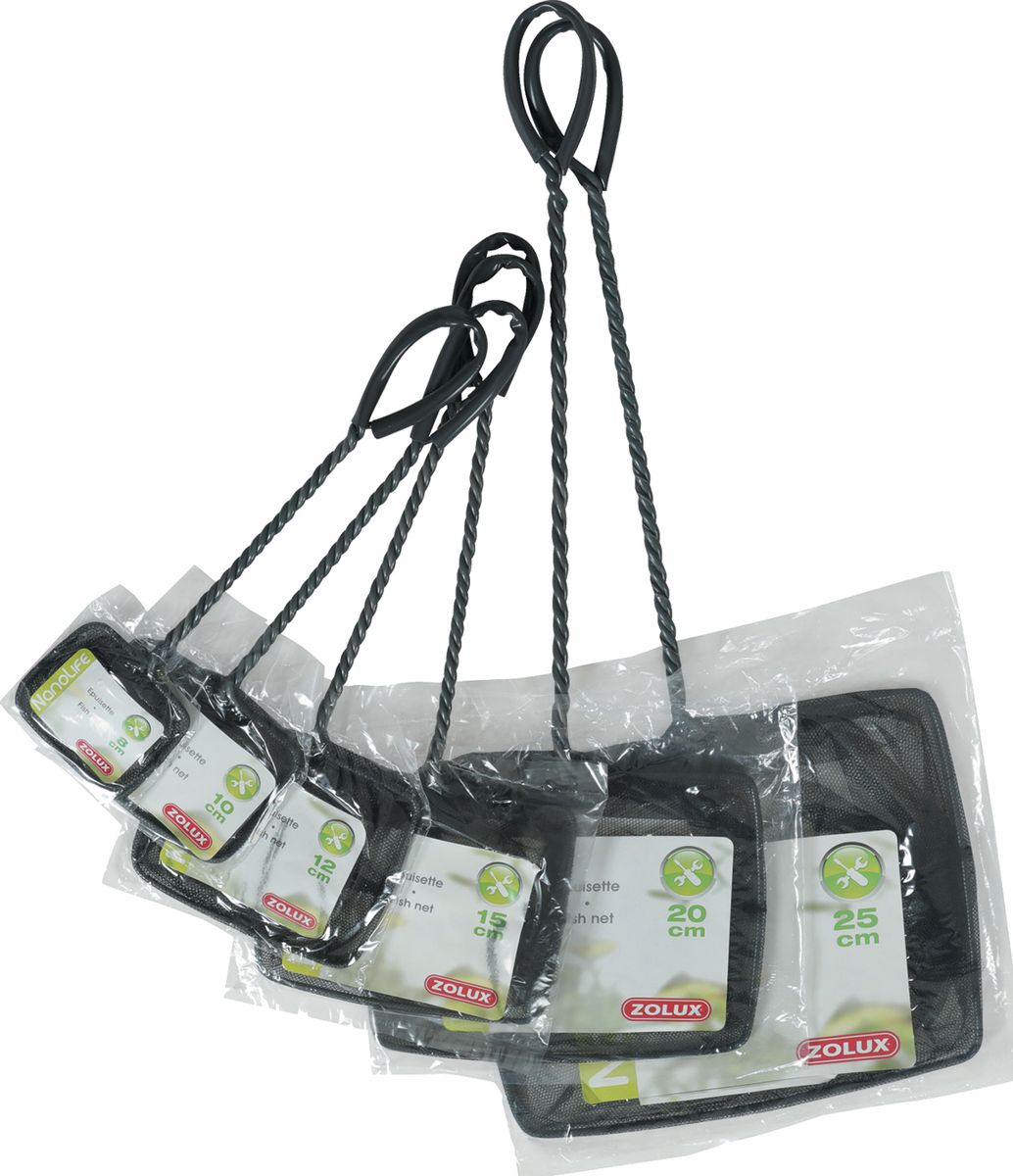 Zolux Akvariehåv Svart 8cm - Finmasket Håv til Fisk