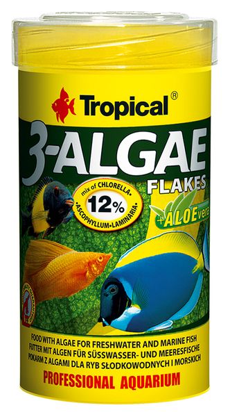 Hovedbilde Tropical 3 Algae Flakes 100ml - Algebasert ...