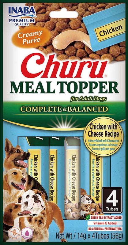 Churu Dog Meal Topper Kylling & Ost 4pk