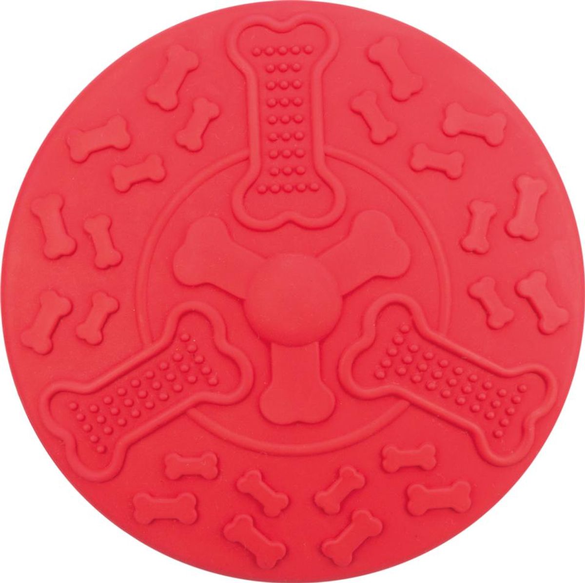 Jolly Paw Frisbee Naturgummi Ø18cm | Rød & Flytende