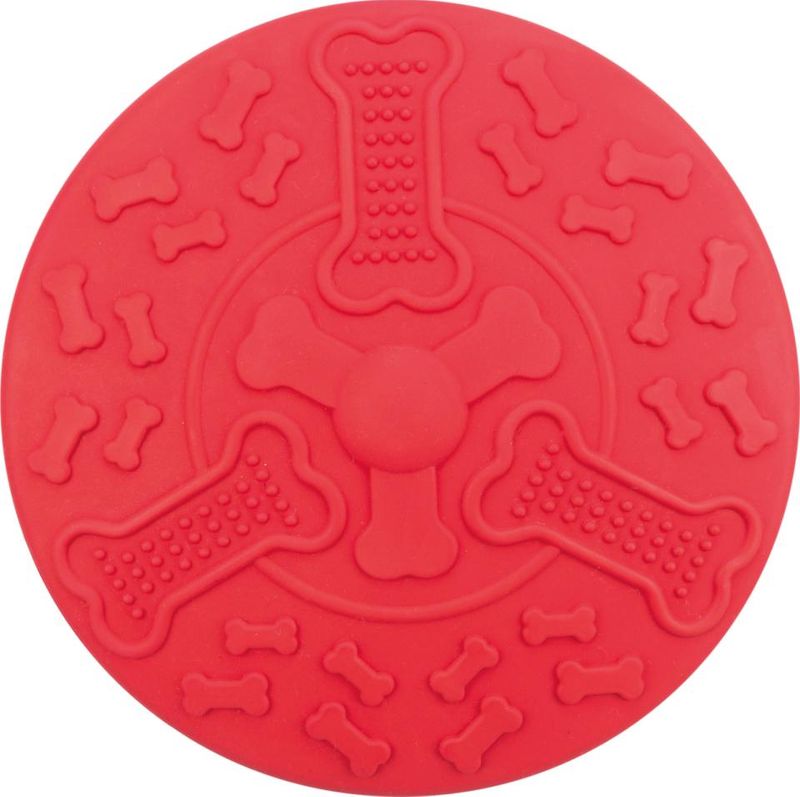 Jolly Paw Frisbee Naturgummi Ø18cm | Rød & Flytende