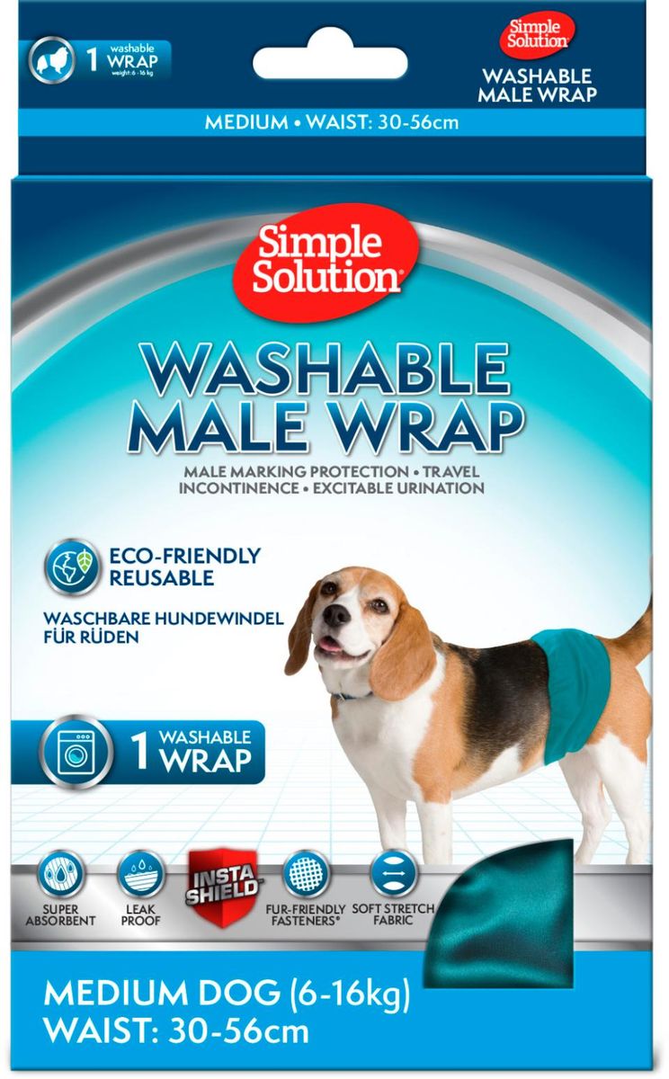 SIMPLE SOLUTION Vaskbar Magebånd til HannHund ( 6-16 kg )