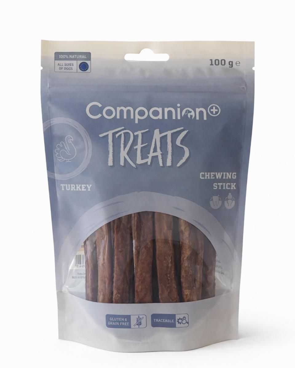 Companion+ Vital Tyggepinner Kalkun 100g | Ledd & Tannpleie