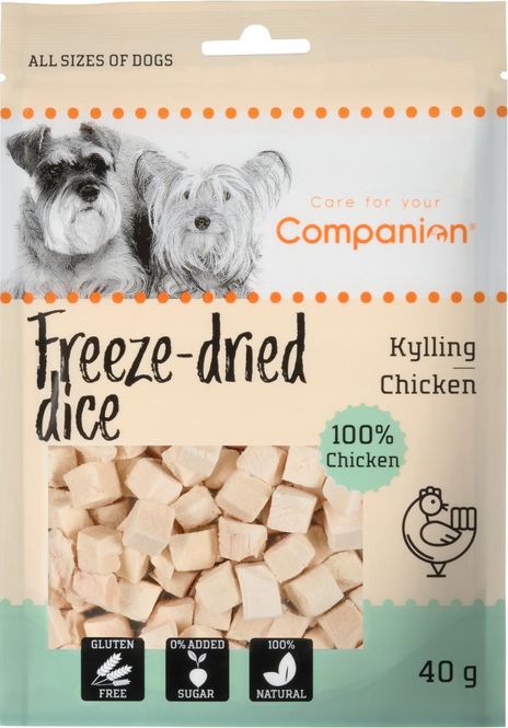 Hovedbilde COMPANION Frysetørket Kylling Terninger ( 40 gr )