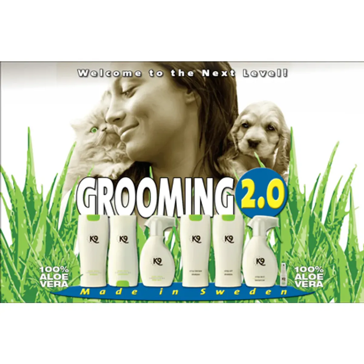 K9 Aloe Vera Sjampo 300ml | Profesjonell Pleie for Alle Dyr