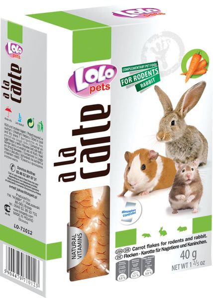 Hovedbilde Lolo Pets Gulrotflak 40g | Vitaminrike Flak til ...