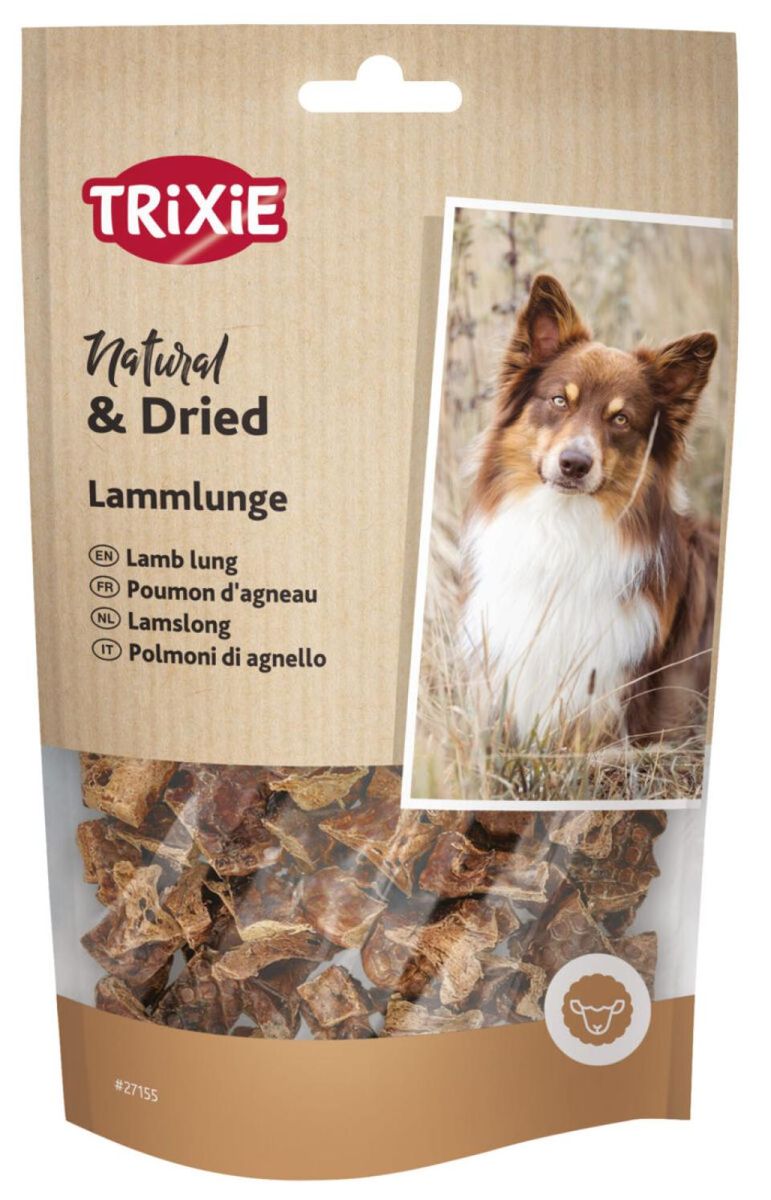 TRIXIE Tørket Lammelunge ( 80 gr ) - 100% Naturlig Hundesnacks