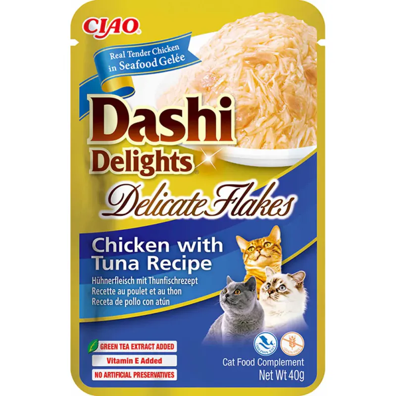 Inaba Dashi Delights Kylling & Tunfisk 40g | Umami Våtfôr