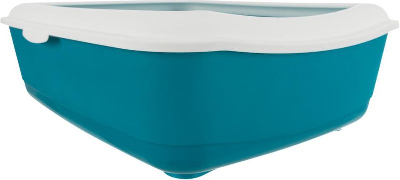 Trixie Classic Kattebakke m/ Kant 37x47cm | Petrol/Hvit