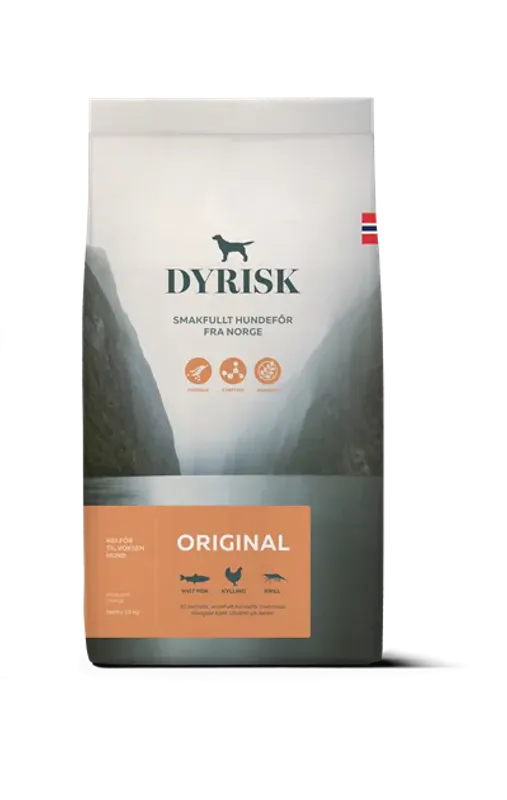 Dyrisk Voksen Original 2 kg | Norsk & Kortreist Hundefôr