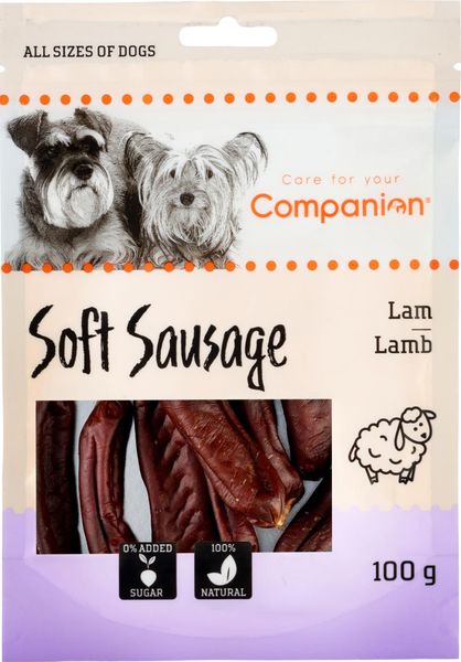 Hovedbilde Companion Soft Sausage Lam 100g | Myke Hundegodbiter