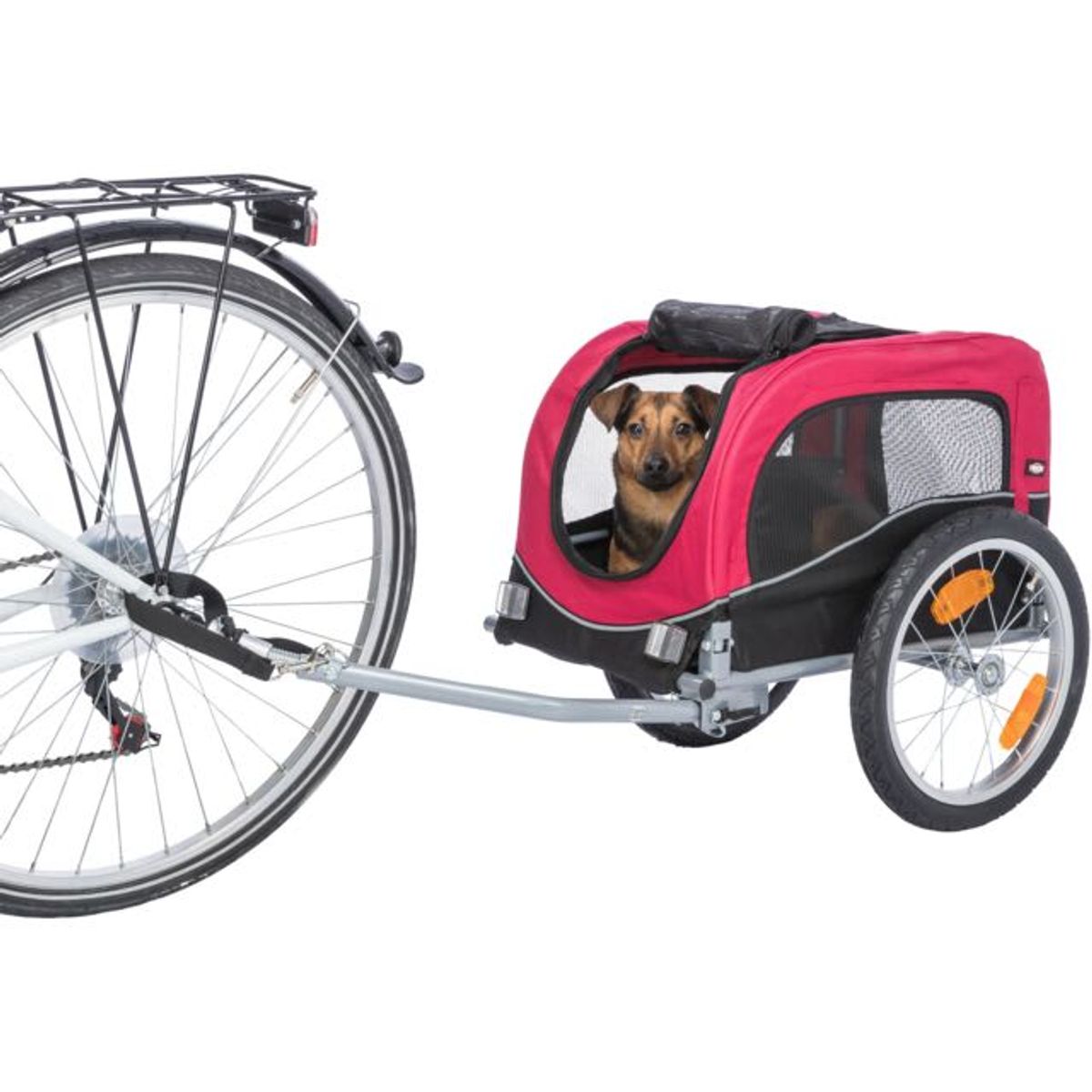 Trixie Sykkelvogn til Hund S | Rød/Sort (Opptil 15 kg)
