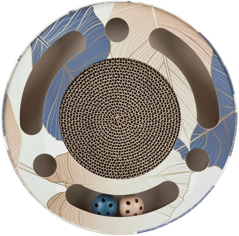 Trixie Scratching Drum ø33cm | Klorebrett m/ Plastballer