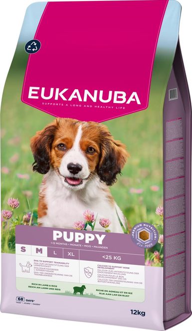 Hovedbilde EUKANUBA Valp S/M Hund m. Lam & Ris  ( 12 kg )