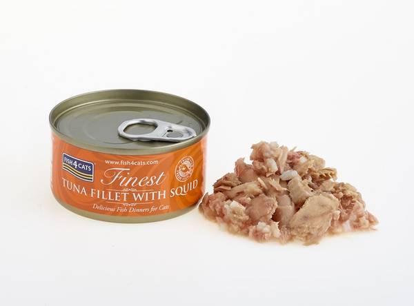 Hovedbilde Fish4Cats Wet Tuna & Squid 70g | Kornfritt Våtfôr